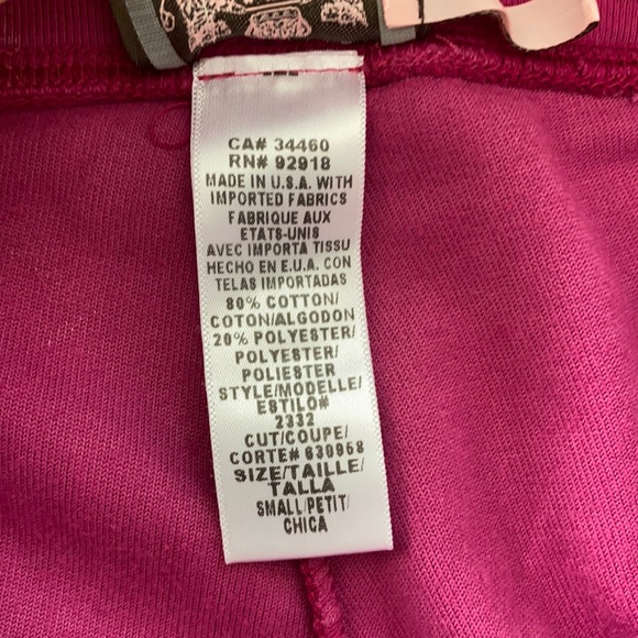 ❤️ Juicy Couture Classic Iconic Velour Drawstring Pants Size Small - Picture 3 of 6